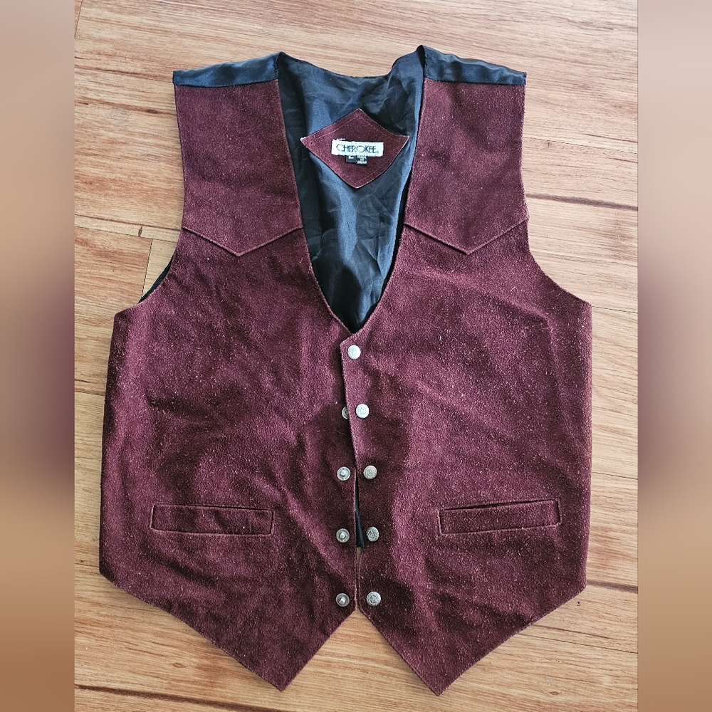Cherokee Brown Leather Vest
